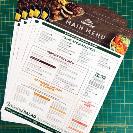 eco menu printing
